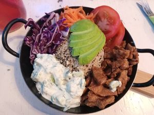 Gyros style with quinoa at Veggiezz - Am Salzgriess in Vienna
