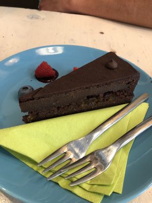 Sacher torte  at Veggiezz - Am Salzgriess in Vienna