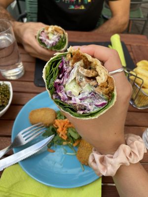 Gyros wrap at Veggiezz - Am Salzgriess in Vienna