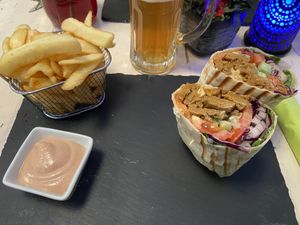 Gyros wrap at Veggiezz - Am Salzgriess in Vienna