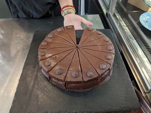 Vegan Sacher Torte at Veggiezz - Am Salzgriess in Vienna