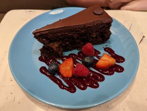 Vegan Sacher Torte at Veggiezz - Am Salzgriess in Vienna