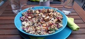 Quinoa salad with tofu at Veggiezz - Am Salzgriess in Vienna
