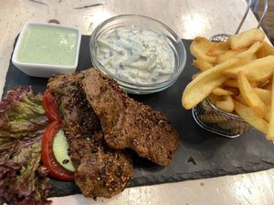 Seitan steak  at Veggiezz - Am Salzgriess in Vienna