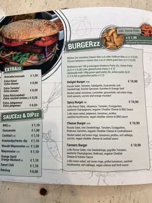 Menu  at Veggiezz - Am Salzgriess in Vienna