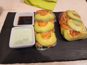 Avocado roll at Veggiezz - Am Salzgriess in Vienna