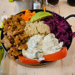 gyros bowl at Veggiezz - Am Salzgriess in Vienna