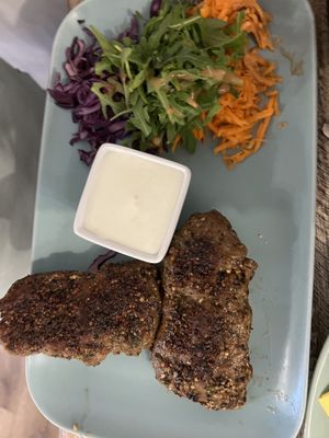 Detain steak  at Veggiezz - Am Salzgriess in Vienna