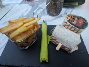Gyros wrap at Veggiezz - Am Salzgriess in Vienna