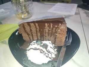 Sacher cake at Veggiezz - Am Salzgriess in Vienna