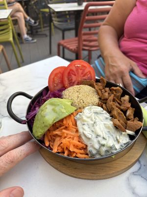 Seitan gyros bowl  at Veggiezz - Am Salzgriess in Vienna