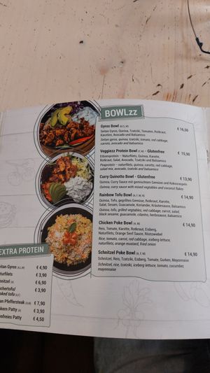 Menu at Veggiezz - Am Salzgriess in Vienna