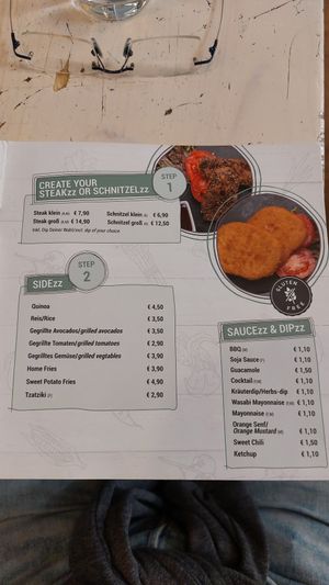 Menu at Veggiezz - Am Salzgriess in Vienna