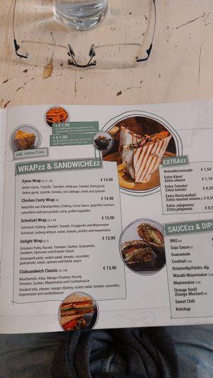 Menu at Veggiezz - Am Salzgriess in Vienna