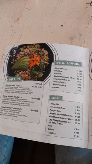 Menu at Veggiezz - Am Salzgriess in Vienna