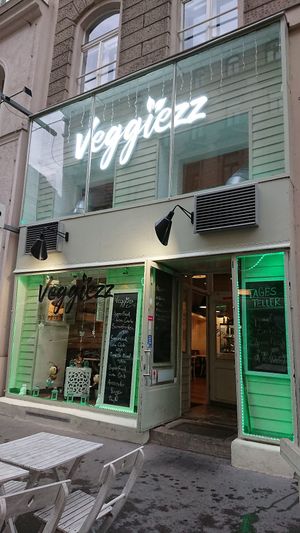 Veggiez from outside at Veggiezz - Am Salzgriess in Vienna