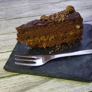 Vegan sacher torte at Veggiezz - Am Salzgriess in Vienna