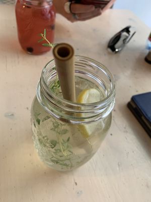 Lemon Thyme soda! at Veggiezz - Am Salzgriess in Vienna