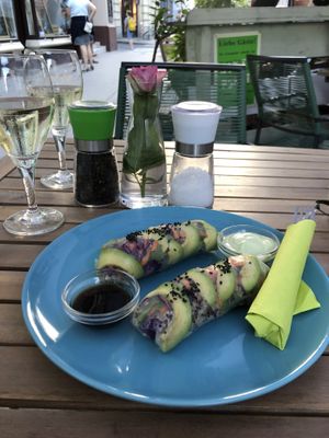 Incredible low carb spring rolls!! at Veggiezz - Am Salzgriess in Vienna
