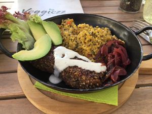 Steak with quinoa  at Veggiezz - Am Salzgriess in Vienna