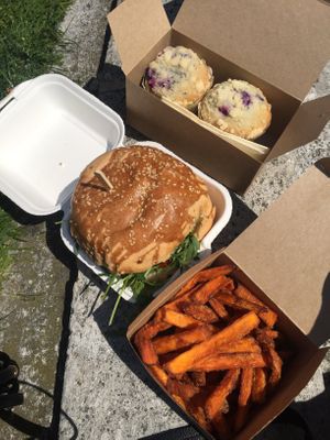 burgers, fries & cupcakes at Veggiezz - Am Salzgriess in Vienna