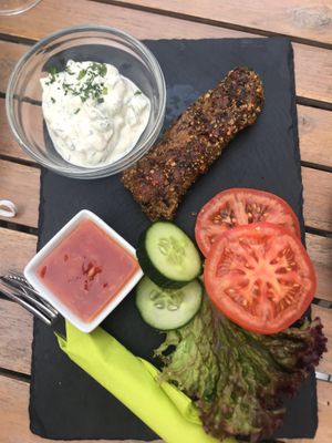 Seitan steak  at Veggiezz - Am Salzgriess in Vienna