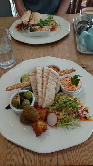 Vegan mezze at The Veggie Cafe in Ilkley