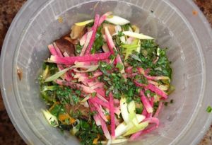 Tofu ramen noodle takeout at Crumb & Spigot in Chagrin Falls