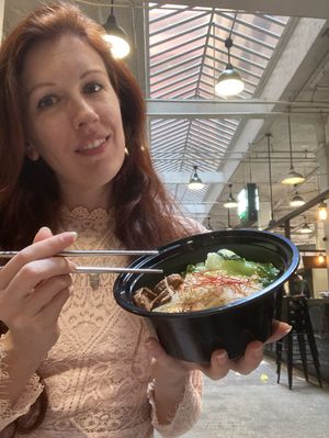 Cold Ramen on a hot day! Was really good!🍜 at Ramen Hood in Los Angeles