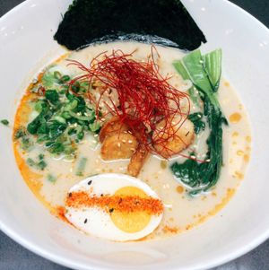 OG Ramen with vegan egg  at Ramen Hood in Los Angeles