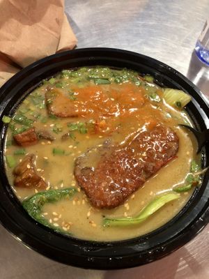 Post-broth  at Ramen Hood in Los Angeles