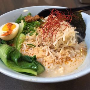 rice ramen  at Ramen Hood in Los Angeles