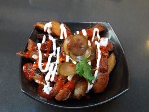 banh mi poutine at Ramen Hood in Los Angeles