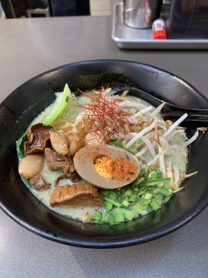 garlic ramen   at Ramen Hood in Los Angeles