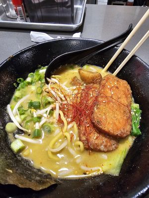 Absolutely incredible ramen. THE BEST I HAVE EVER EATEN!!! at Ramen Hood in Los Angeles