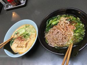 Smoky and OG Ramen at Ramen Hood in Los Angeles