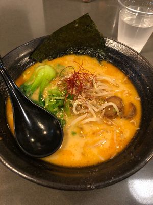 Spicy ramen at Ramen Hood in Los Angeles