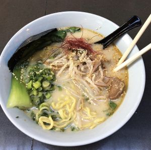Vegan ramen  at Ramen Hood in Los Angeles