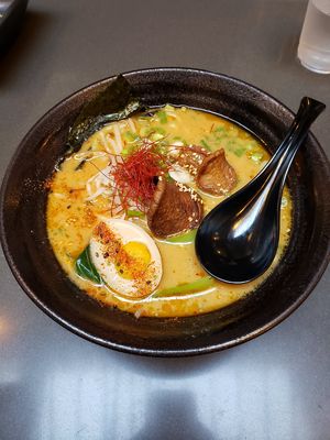 Spicy ramen at Ramen Hood in Los Angeles