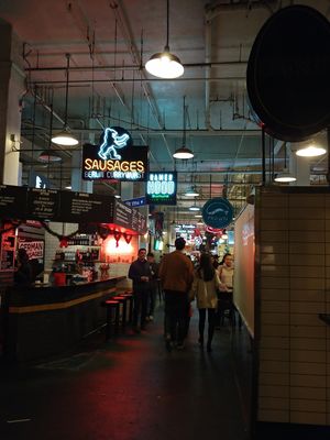 Entering the Center from the sidewalk. Ramen Hood 🍜 on the left at Ramen Hood in Los Angeles