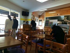 Indoor Seating Area at Big Earth Cafe in Studio City