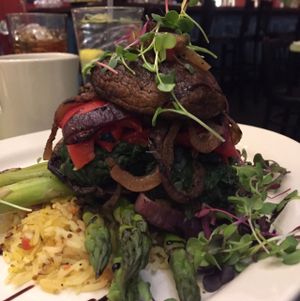 Portobello rice & veggies  at Lulu's on Main in Sylva
