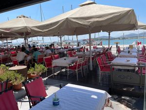 View of port  at Romeo Pizza in Volos