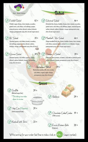 English MENU 4 at KafeNAsanat in Istanbul