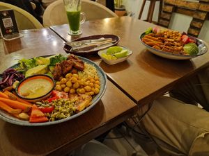big bowl (right side),  beri bowl with sucuk at KafeNAsanat in Istanbul