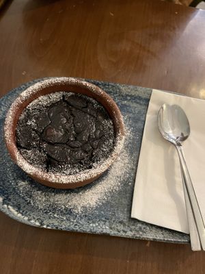 Chocolate souffle 65TL  at KafeNAsanat in Istanbul