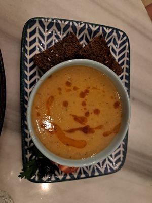 Lentil soup at KafeNAsanat in Istanbul