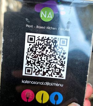 Menu at KafeNAsanat in Istanbul