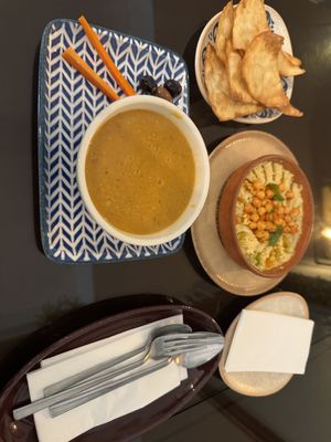 Lentil soup & Hummus 8/10  at KafeNAsanat in Istanbul
