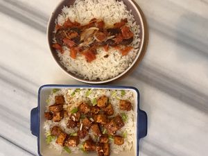 Kebab and tofu   at KafeNAsanat in Istanbul